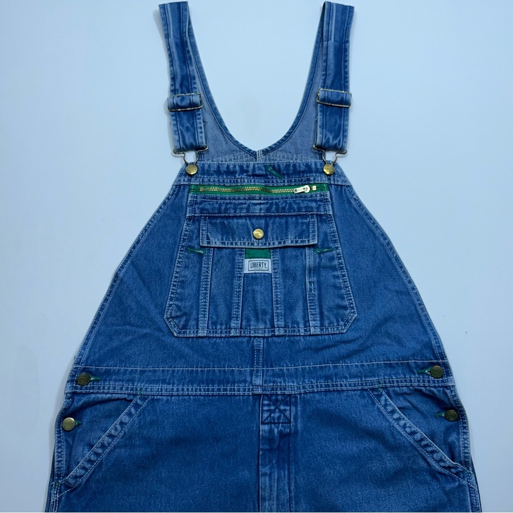 Liberty Bib Overalls Mens Size 38x28 Blue Denim Workwear Carpenter